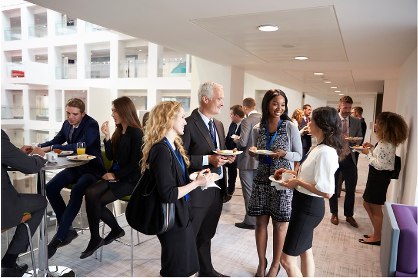 Professional advisors gathering at a community event