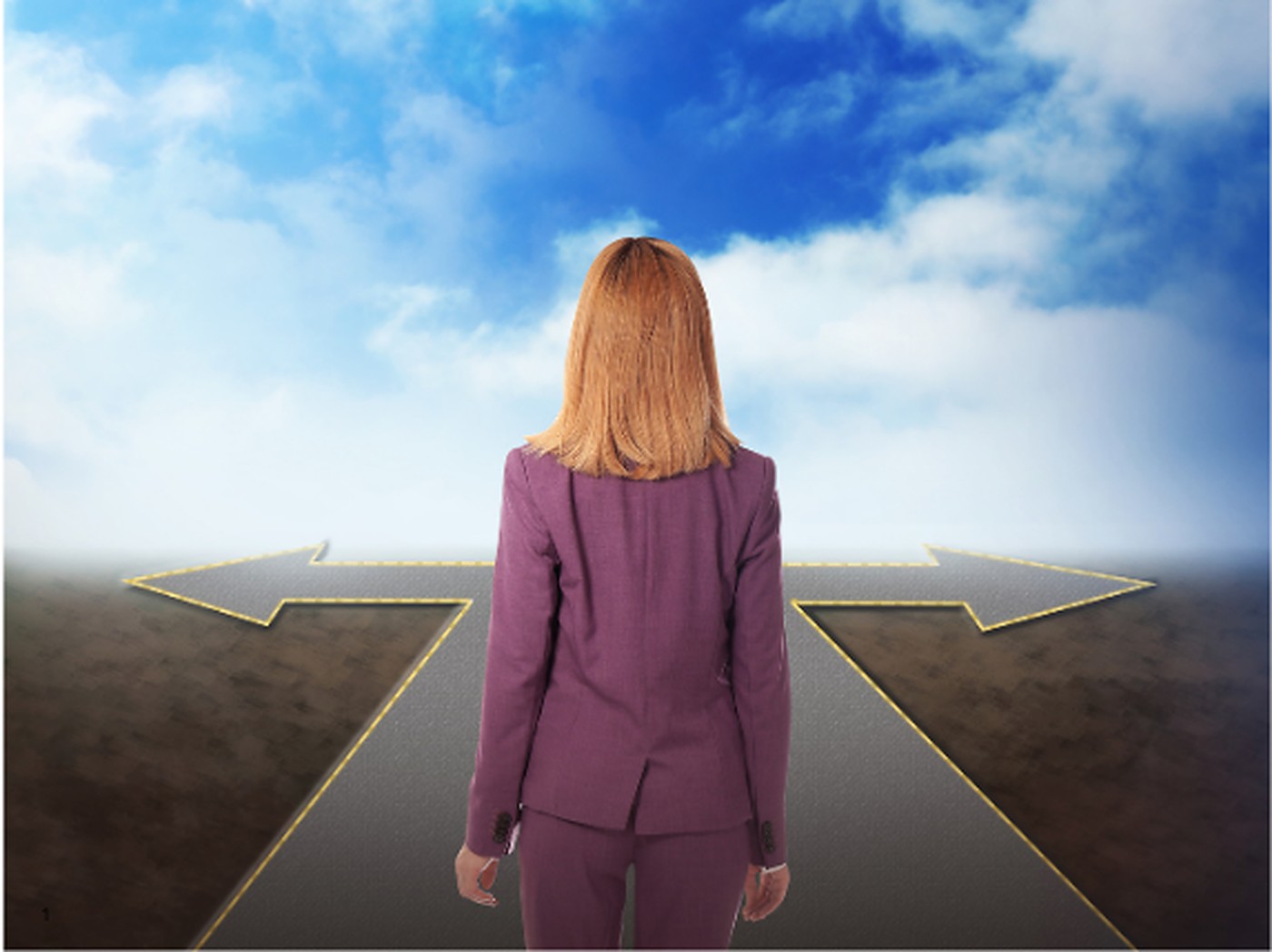 Independent advisor standing at a crossroads